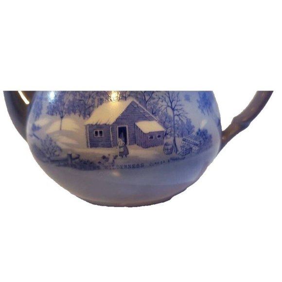 Currier & Ives Tea Set Hot Cocoa Set Christmas Cocoa Winter Homestead - Picture 4 of 10